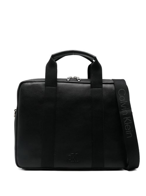 Borsa uomo Calvin Klein nera con manici in tessuto Calvin Klein | LV04D3272GUB1